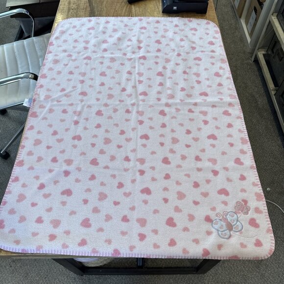 Just Born Pink Baby Blanket Butterfly Fleece Baby Blanket Girls - Picture 3 of 6